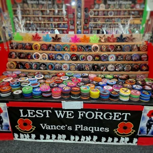 Custom memorial plaque detail